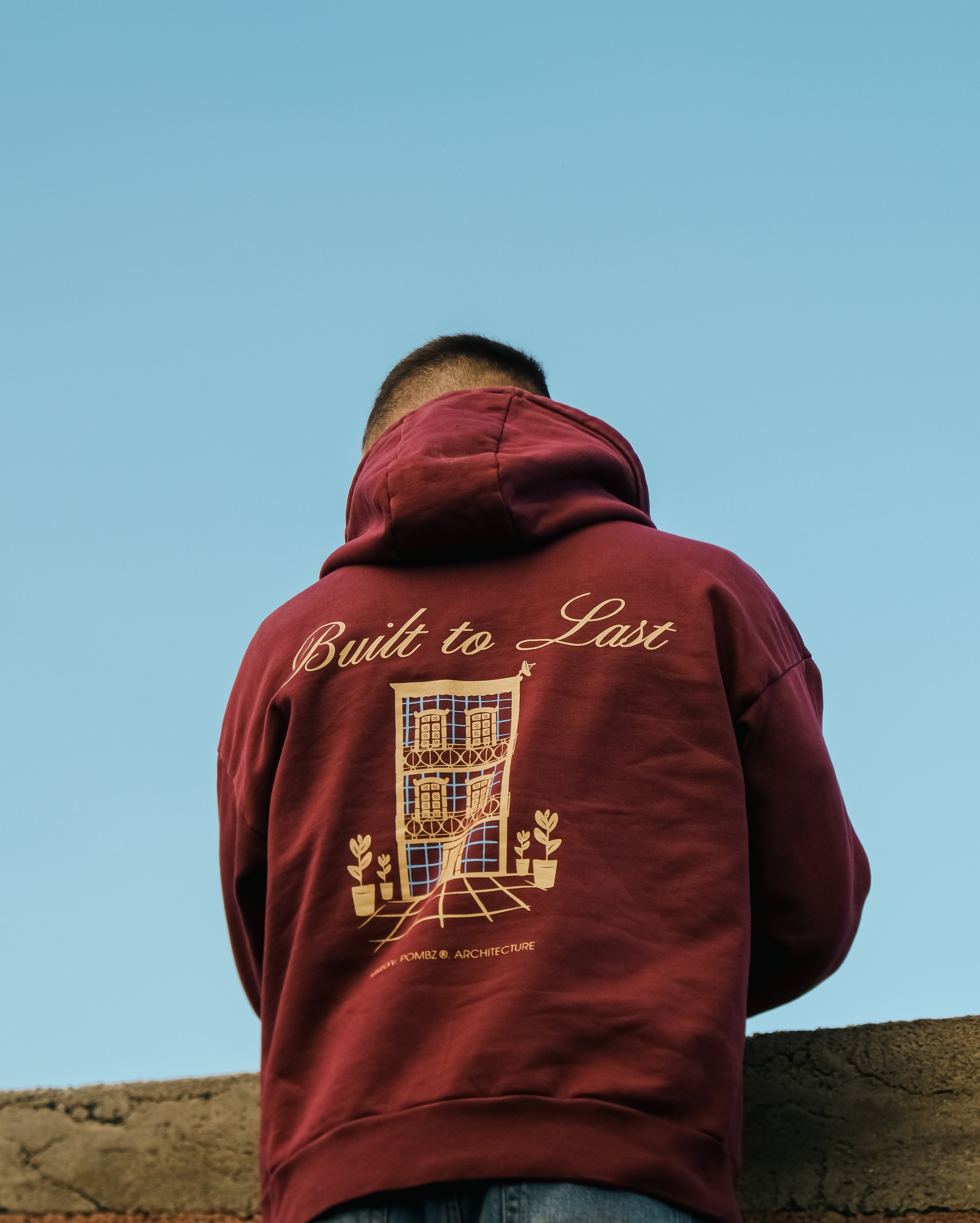 Hoodie Built to Last - Bordeaux