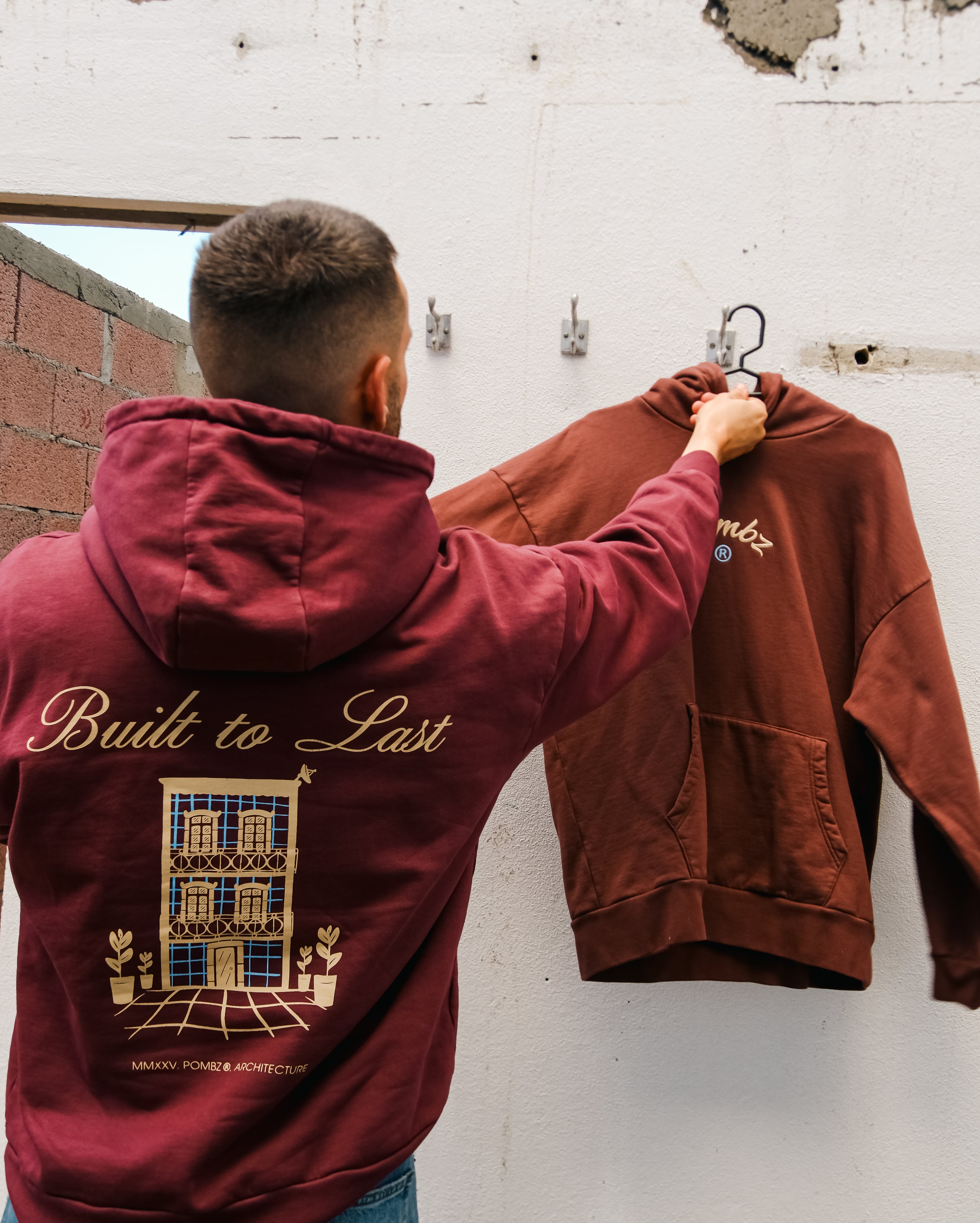 Hoodie Built to Last - Bordeaux
