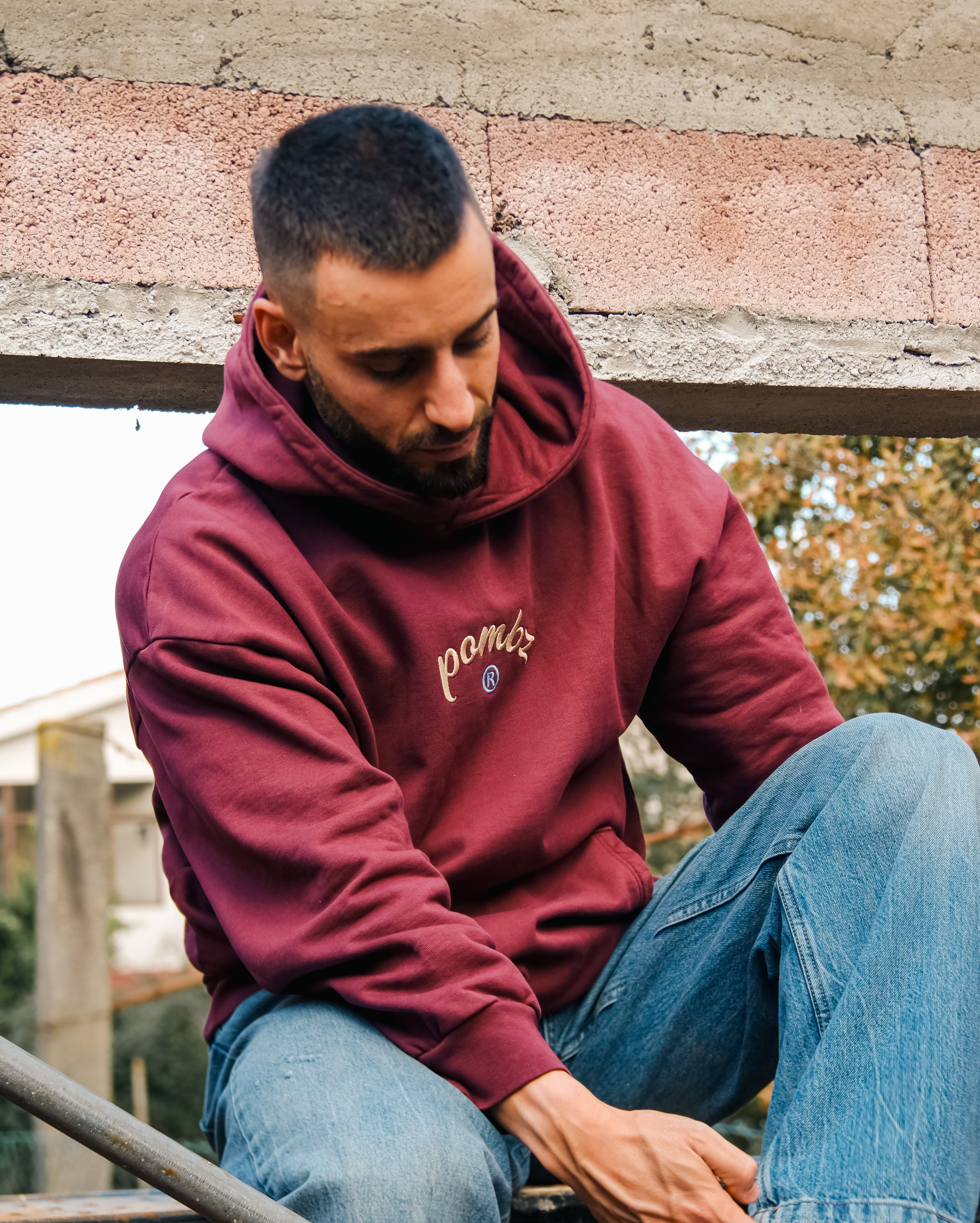 Hoodie Built to Last - Bordeaux