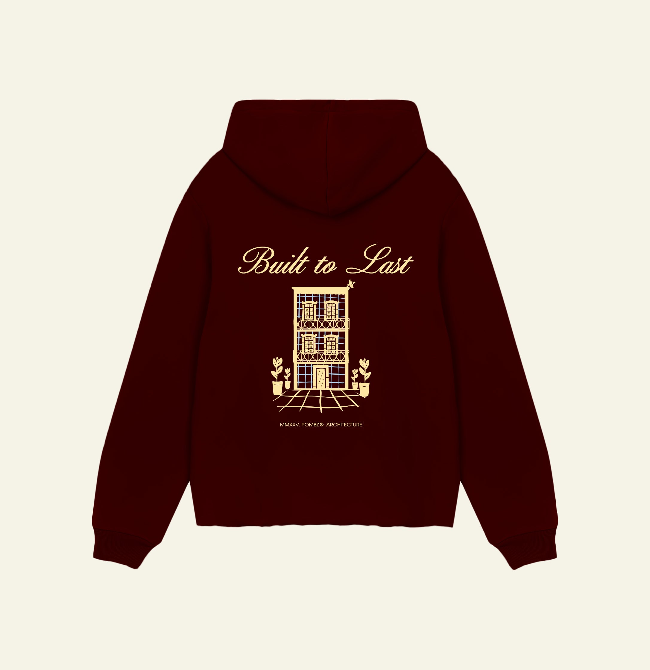 Hoodie Built to Last - Bordeaux